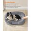 Feandrea Hundebett, Hundekissen, für große Hunde, 91 x 68 x 18 cm, orthopädisch, wasserdichte Innenschicht, erhöhte Ränder, Abnehmbarer, waschbarer Bezug, rutschfest, hellgrau PGW282G01