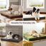 BEDSURE orthopädisches Hundebett Grosse Hunde - 112x81x7.6cm Hundekissen flauschig Hundematte waschbar Hundematratze in braun für große Hunde