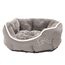 Dehner Lieblinge Hundebett und Katzenbett Sammy, oval, ca. 45 x 40 x 14 cm, Polyester, grau