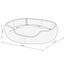 Dehner Lieblinge Hundebett und Katzenbett Sammy, oval, ca. 45 x 40 x 14 cm, Polyester, grau