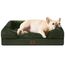 EHEYCIGA Orthopädisches Hundebett Kleine Hunde, 76x51cm, Memory Foam Hundekorb Mittelgroße Hunde, Waschbar Hundesofa Wasserdicht rutschfest, Hundecouch mit Hohem Rand, Dunkel Grün