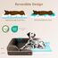 EHEYCIGA Orthopädisches Hundebett Kleine Hunde, 89x56cm, Memory Foam Hundekorb Mittelgroße Hunde, Waschbar Hundesofa Wasserdicht rutschfest, Hundecouch mit Hohem Rand, Braun