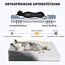 FURTIME Orthopädisches Hundebett Mittelgroße Hunde, Memory Foam Hundekorb Grosse Hunde, Abnehmbar und Waschbar, rutschfeste Hundekörbchen, Hohem Rand Hundesofa, 89 x 64 x 18cm