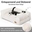 FUKUMARU Katzensofa Bett, Corduroy Gemütliches Katzenbett für drinnen mit abnehmbarem waschbarem Bezug, Stützendes Anti-Rutsch Hundebett Sofa für kleine Hunde, 72 x 52 x 22 cm, Mittel, Creme