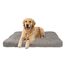 PET VIOLET Hundekissen große Hunde 110x90 cm - Robustes Oxford 600D Material, wasserabweisend, XXL Hundebett 10 cm Höhe, Wendekissen Outdoor geeignet - Grau
