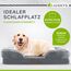 Juskys Hundebett Sheena L orthopädisch, waschbar & rutschfest - 98 x 70 x 17 cm - Hundesofa flauschig mittelgroße Hunde Grau - Haustierbett Hundesofa