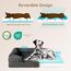 EHEYCIGA Orthopädisches Hundebett Kleine Hunde, 89x56cm, Memory Foam Hundekorb Mittelgroße Hunde, Waschbar Hundesofa Wasserdicht rutschfest, Hundecouch mit Hohem Rand, Dunkelgrau