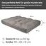 PET VIOLET Hundekissen große Hunde 110x90 cm - Robustes Oxford 600D Material, wasserabweisend, XXL Hundebett 10 cm Höhe, Wendekissen Outdoor geeignet - Grau