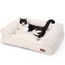 FUKUMARU Katzensofa Bett, Corduroy Gemütliches Katzenbett für drinnen mit abnehmbarem waschbarem Bezug, Stützendes Anti-Rutsch Hundebett Sofa für kleine Hunde, 72 x 52 x 22 cm, Mittel, Creme
