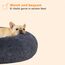 HMTOPE Orthopädisches Hundebett rund Hundekissen Hundesofa Katzenbett Donut Kuscheliges Hundekorb Waschbar, 60 cm Ø, Dunkelgrau