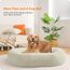 HMTOPE Orthopädisches Hundebett rund Hundekissen Hundesofa Katzenbett Donut Kuscheliges Hundekorb Waschbar, 100 cm Ø, Beige