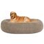 HMTOPE Orthopädisches Hundebett rund Hundekissen Hundesofa Katzenbett Donut Kuscheliges Hundekorb Waschbar, 100 cm Ø, Kamelbraun
