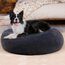 HMTOPE Orthopädisches Hundebett rund Hundekissen Hundesofa Katzenbett Donut Kuscheliges Hundekorb Waschbar, 80 cm Ø, Dunkelgrau