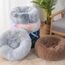 Nisrada Katzenbetten für Indoor-Katzen, 50cm, Hundebett für kleine Melium-große Hunde, waschbares, rundes Haustierbett für Welpen und Kätzchen, mit Rutschfester Unterseite