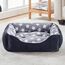 FURTIME Hundebett Grosse Hunde, Hundekorb Waschbar Hundekörbchen rutschfeste Hundebetten, Flauschig Hundematratze mit Erhöhte Ränder Weiches, Hundesofa für Hunde Katze, Schwarz/Sterne, 89x63x23cm
