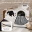 BEDSURE waschbares Hundebett für Grosse Hunde - 104x69x8.5cm Komfort Hundekissen mit Rutschfester Basis und abnehmbarem waschbarem Bezug, Eierkarton-Schaumstoff Hundematte, Grau