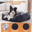 FURTIME Hundebett Grosse Hunde, Hundekorb Waschbar Hundekörbchen rutschfeste Hundebetten, Flauschig Hundematratze mit Erhöhte Ränder Weiches, Hundesofa für Hunde Katze, Schwarz/Sterne, 89x63x23cm