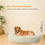 HMTOPE Orthopädisches Hundebett rund Hundekissen Hundesofa Katzenbett Donut Kuscheliges Hundekorb Waschbar, 100 cm Ø, Beige