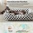 FURTIME Hundebett Grosse Hunde, rutschfest Hundebetten, Waschbares Hundekorb, Anti-Angst Plüsch-Hundekörbchen, Geeignet für große Labrador Retriever, Deutscher Schäferhund, 89×63×23 cm