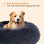 HMTOPE Orthopädisches Hundebett rund Hundekissen Hundesofa Katzenbett Donut Kuscheliges Hundekorb Waschbar, 80 cm Ø, Dunkelgrau