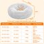HMTOPE Orthopädisches Hundebett rund Hundekissen Hundesofa Katzenbett Donut Kuscheliges Hundekorb Waschbar, 100 cm Ø, Hellgrau