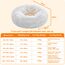 HMTOPE Orthopädisches Hundebett rund Hundekissen Hundesofa Katzenbett Donut Kuscheliges Hundekorb Waschbar, 120 cm Ø, Hellgrau