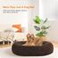 HMTOPE Orthopädisches Hundebett rund Hundekissen Hundesofa Katzenbett Donut Kuscheliges Hundekorb Waschbar, 100 cm Ø, Braun
