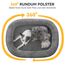 Pawk Orthopädisches Hundebett Mittelgroße Hunde, 89x63cm Vierseitiges Nackenrolle Hundebett Orthopädisch, Memory Foam Hundekorb Wasserdicht rutschfest, Hundebetten Abnehmbar und Waschbar Outdoor, Gris