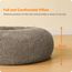 HMTOPE Orthopädisches Hundebett rund Hundekissen Hundesofa Katzenbett Donut Kuscheliges Hundekorb Waschbar, 80 cm Ø, Kamelbraun