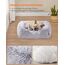Feandrea Hundebett, mittelgroßes Hundekissen, 71 x 55 x 18 cm, Hundekorb, weiche Polsterung, Hundesofa, erhöhte Ränder, Bezug abnehmbar und waschbar, rutschfest, Ombré-Grau PGW271G01