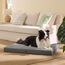 BEDSURE waschbares Hundebett für Grosse Hunde - 104x69x8.5cm Komfort Hundekissen mit Rutschfester Basis und abnehmbarem waschbarem Bezug, Eierkarton-Schaumstoff Hundematte, Grau