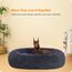 HMTOPE Orthopädisches Hundebett rund Hundekissen Hundesofa Katzenbett Donut Kuscheliges Hundekorb Waschbar, 120 cm Ø, Dunkelgrau