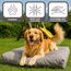 PET VIOLET Hundekissen große Hunde 110x90 cm - Robustes Oxford 600D Material, wasserabweisend, XXL Hundebett 10 cm Höhe, Wendekissen Outdoor geeignet - Grau