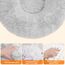 HMTOPE Orthopädisches Hundebett rund Hundekissen Hundesofa Katzenbett Donut Kuscheliges Hundekorb Waschbar, 120 cm Ø, Hellgrau