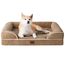 EHEYCIGA Orthopädisches Hundebett Grosse Hunde, 91x68cm, Memory Foam Hundekorb Mittelgroße Hunde, Waschbar Hundesofa Wasserdicht rutschfest, Hundecouch mit Hohem Rand, Kamel