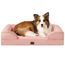 EHEYCIGA Orthopädisches Hundebett Grosse Hunde, 91x68cm, Memory Foam Hundekorb Mittelgroße Hunde, Waschbar Hundesofa Wasserdicht rutschfest, Hundecouch mit Hohem Rand, Rosa