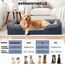 JOEJOY Extra großes Orthopädisches Hundebett, extra großes waschbares Katzenbett Hundekissen mit Wabenstruktur und abnehmbarem wasserdichte Fütterung Schaumstoff hundebett orthopädisch Grau