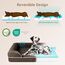 EHEYCIGA Orthopädisches Hundebett Grosse Hunde, 104x69cm, Memory Foam Hundekorb Mittelgroße Hunde, Waschbar Hundesofa Wasserdicht rutschfest, Hundecouch mit Hohem Rand, Braun