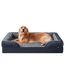 JOEJOY Extra großes Orthopädisches Hundebett, extra großes waschbares Katzenbett Hundekissen mit Wabenstruktur und abnehmbarem wasserdichte Fütterung Schaumstoff hundebett orthopädisch Grau