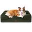 EHEYCIGA Orthopädisches Hundebett Grosse Hunde, 104x69cm, Memory Foam Hundekorb Mittelgroße Hunde, Waschbar Hundesofa Wasserdicht rutschfest, Hundecouch mit Hohem Rand, Dunkel Grün