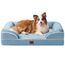EHEYCIGA Orthopädisches Hundebett Grosse Hunde, 104x69cm, Memory Foam Hundekorb Mittelgroße Hunde, Waschbar Hundesofa Wasserdicht rutschfest, Hundecouch mit Hohem Rand, Hellblau