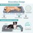 COZY KISS Orthopädisches Hundebett für große Hunde, waschbares Hundesofa, groß, stützendes Schaumstoff-Haustier-Couch-Bett mit abnehmbarem, (1, U-Grau, U(107 * 76 * 19cm)