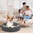 JOEJOY Hundebett Mittelgroße Hunde, Katzenbett Rund mit Decke, Hundekorb Waschbar Flauschig, Hundebetten für Katzen und Kleine Mittlere Hunde, 66x66x15cm
