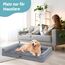 COZY KISS Orthopädisches Hundebett für große Hunde, waschbares Hundesofa, groß, stützendes Schaumstoff-Haustier-Couch-Bett mit abnehmbarem, (1, U-Grau, U(107 * 76 * 19cm)