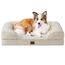 EHEYCIGA Orthopädisches Hundebett Grosse Hunde, 104x69cm, Memory Foam Hundekorb Mittelgroße Hunde, Waschbar Hundesofa Wasserdicht rutschfest, Hundecouch mit Hohem Rand, Beige
