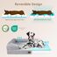 EHEYCIGA Orthopädisches Hundebett Grosse Hunde, 104x69cm, Memory Foam Hundekorb Mittelgroße Hunde, Waschbar Hundesofa Wasserdicht rutschfest, Hundecouch mit Hohem Rand, Grau