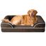 EHEYCIGA Orthopädisches Hundebett Grosse Hunde, 112x81cm, Memory Foam Hundekorb XL, Waschbar Hundesofa Wasserdicht rutschfest, Hundecouch mit Hohem Rand, Braun