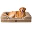 EHEYCIGA Orthopädisches Hundebett Grosse Hunde, 112x81cm, Memory Foam Hundekorb XL, Waschbar Hundesofa Wasserdicht rutschfest, Hundecouch mit Hohem Rand, Kamel