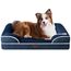 EHEYCIGA Orthopädisches Hundebett Grosse Hunde, 104x69cm, Memory Foam Hundekorb Mittelgroße Hunde, Waschbar Hundesofa Wasserdicht rutschfest, Hundecouch mit Hohem Rand, Marineblau