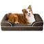 EHEYCIGA Orthopädisches Hundebett Grosse Hunde, 104x69cm, Memory Foam Hundekorb Mittelgroße Hunde, Waschbar Hundesofa Wasserdicht rutschfest, Hundecouch mit Hohem Rand, Braun